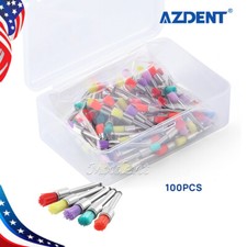 100pzas/pqt Tazón de Fuente de Nylon Colorido Dental Cepillo Profiláctico Pulido picture