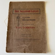 Vintage 1910 The Selfish Giant Oscar Wilde Liza Lehmann Sheet Music Stamped picture