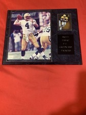 Brett Favre Autographed Large Photo Plaque with Card with /COA Packers QB HOF #4 picture