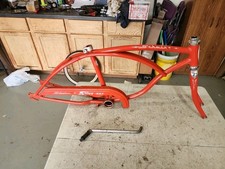 1977 SCHWINN STINGRAY SUNSET ORANGE FRAME FORK +CHAINGUARD NICE 1 YEAR COLOR picture