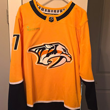 adidas Nashville Predators Cody McCarron #47 Yellow NHL Jersey Size 52 picture