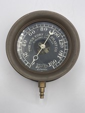 Antique Ashton Valve Co Boston Brass 8.5” Pressure Gauge Steam Industrial Vtg picture