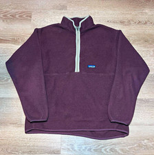 Patagonia Synchilla Men’s 1/4 Zip Mock Neck Fleece Pullover Brown XL picture