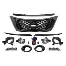 Gloss Black Grille/Fog Lights/Trims/Brackets Set For 2013-2016 Nissan Pathfinder picture