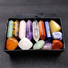 14pcs Natural Stone Chakra Crystal Column Set picture
