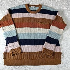 Madewell Thompson Pullover Striped Sweater Size Small Multi Color picture