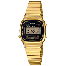 Casio LA670WGA-1, Digital Watch, Goldtone Metal Band, Alarm, Timer picture