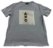 A.P.C. Rue Madame Paris Size Small Gray Graphic Print Tee Shirt picture