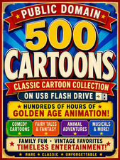 500 Public Domain Classic Cartoons Collection on USB Flash Drive  picture