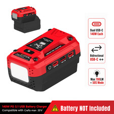 140W PD 3.1 USB-C Fast Charger for Craftsman V20 Battery 20V Max Power Bank LED picture