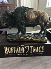 Buffalo Trace Bar Caddy/ Tray with napkin and straw and Statue New picture
