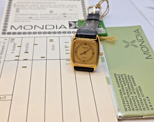 Mondia Mistral By Zenith Quartz Watch 21X21Mm 71100 N.O.S. Yellow Gold Plated picture