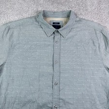 Prana Mens Shirt XL Grey Stripes Pikeville Nautical Slim Fit Button Up Organic picture