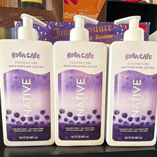 Native Boba Cafe Coconut Ube Moisturizing Lotion 16.5 fl oz Paraben-Free 3 pack picture