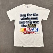 VTG 90s Delta Pro Weight NASCAR Racing T-Shirt Mens Medium White DEADSTOCK picture