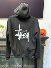 Stussy Men's Black Pullover Hoodie Size L picture