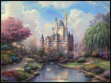 The Cinderella Castle - DIY DMC Chart Counted Cross Stitch Patterns Needlework  picture