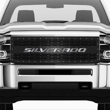300 INDUSTRIES Steel Grille for 2015-2019 Chevy Silverado 2500 3500 HD - SILVER picture