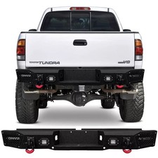 VIjay For 2000 2001-2006 Toyota Tundra New Steel Rear Bumper W/LED Light&D-Rings picture