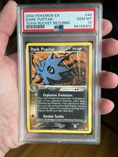 2004 Pokemon Dark Pupitar 40/109 EX Team Rocket Returns PSA 10 GEM MINT picture