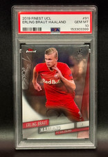 Erling Braut Haaland 2019-20 Topps Finest UCL Rookie #91 PSA 10 Gem Mint RC picture