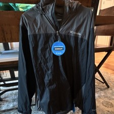 Men’s New Colombia Windbreaker Black/gray Size Large New With Tags picture