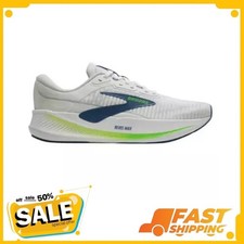 Men's Brooks Revel Max Road Running Shoes, White/Moonlight/Green Gecko, NEW picture