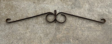 Antique Wrought Iron  Fence / Porch Scroll Topper ~ 1900s Architectual Salvage picture