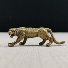 Solid Brass Tiger Figurines Small Statue Home Ornaments Animal Figurines Gift picture
