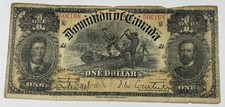 1898 Canadian $1 Lower grade. (#957) But has  nicer obverse color than would picture