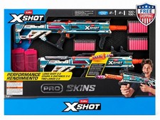 2-Pack ZURU X-Shot Pro Skins Long Shot 2.0 Blasters 100 Darts 2 Mags NEW picture