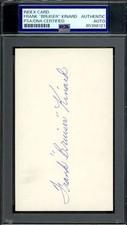 Frank Bruiser Kinard PSA DNA Signed 3x5 Index Card Ole Miss Autograph picture