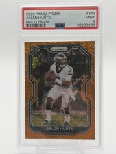 2020 Panini Prizm - Rookie Jalen Hurts #343 Orange Disco Prizm (RC) PSA 9 Mint picture