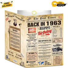 63rd Birthday Card Back in 1963 Jumbo Greeting Card Gift picture
