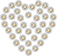 140Pcs Sew on Rhinestones, 12Mm Sunflower Claw Gems for Clothes picture