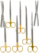 Premium German T/C Metzenbaum Dissecting Scissors Straight & Curved Tungsten Car picture
