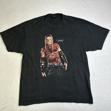 Vintage Jeff Hardy Glow Xpand Your Imagination Wrestling T-Shirt 90s WWF WWE L picture