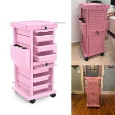 TASALON Ultimate Lockable Salon Trolley Cart Space Saving Mobile Storage 6Drawer picture