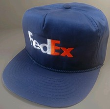 Vintage 90's FedEx Snapback Rope Hat NOS Deadstock Promotional Mohr's Cap  picture