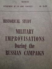 WWII 1951 DEPT ARMY MIlitary Improvisations RUSSIAN CAMPAIGN Analysis BARBAROSSA picture