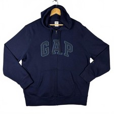 NWOT GAP Men's Navy Blue Full Zip Hoodie Sweatshirt XL picture