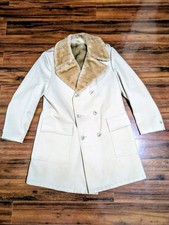 Rare 70s Vintage Sears The Man's Store Long Dress Coat Size 42 picture