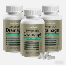 3PACK Sculptique Lymphatic Drainage Capsules, Lymphatic Drainage, 60 Capsules US picture