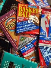 HUGE LOT: 100 VINTAGE Unopened Basketball Cards in Factory Sealed Packs picture