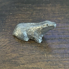 Vintage 1979 Pewter Metzke Badger Figurine Small Detailed Animal Figurine picture