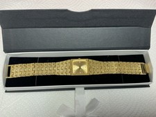 Luxury Unisex Quartz Japan Motv Watch Gold Plated Immaculate Condition picture