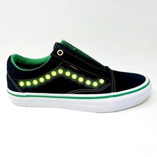 Vans Old Skool Pro (Shake Junt) Black White Green Mens Suede Shoes Sneakers picture