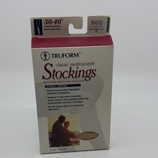 Truform 8845-BG Compression Stockings Below Knee Closed Toe 30-40 mmHg Beige M picture