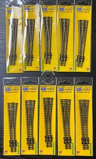 Peco SL-U395F SL-U396F Unifrog Medium Radius Right/Left Hand Turnout Code 55 Set picture