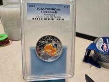 Rare 2013 Cook Is 50mm Silver color $10 Nano Space-PCGS PR DCAM 69 picture